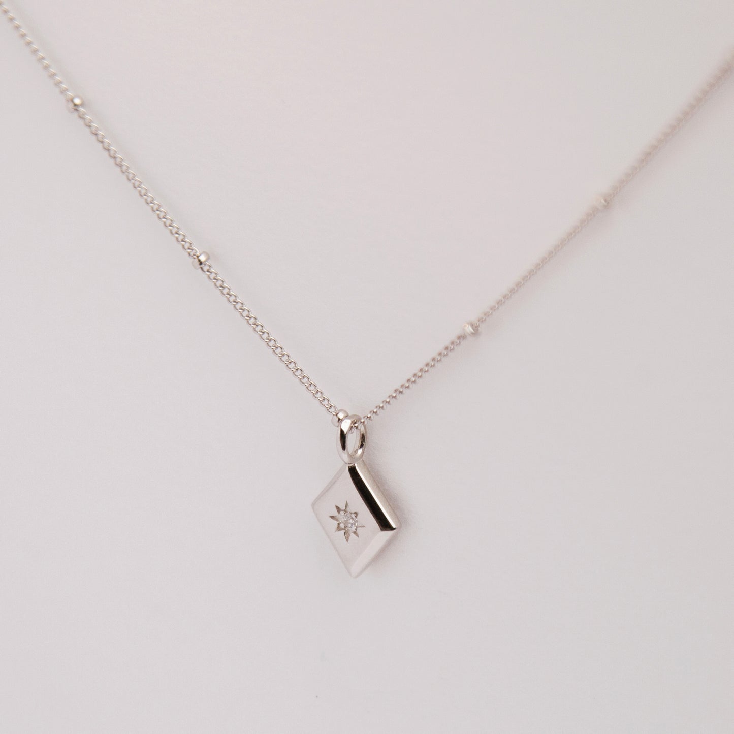 925 Sterling Silver Diamond Starburst Necklace, CZ Star Silver Necklace, Crystal Star Necklace, Minimalist Celestial Necklace, Stars Pendant