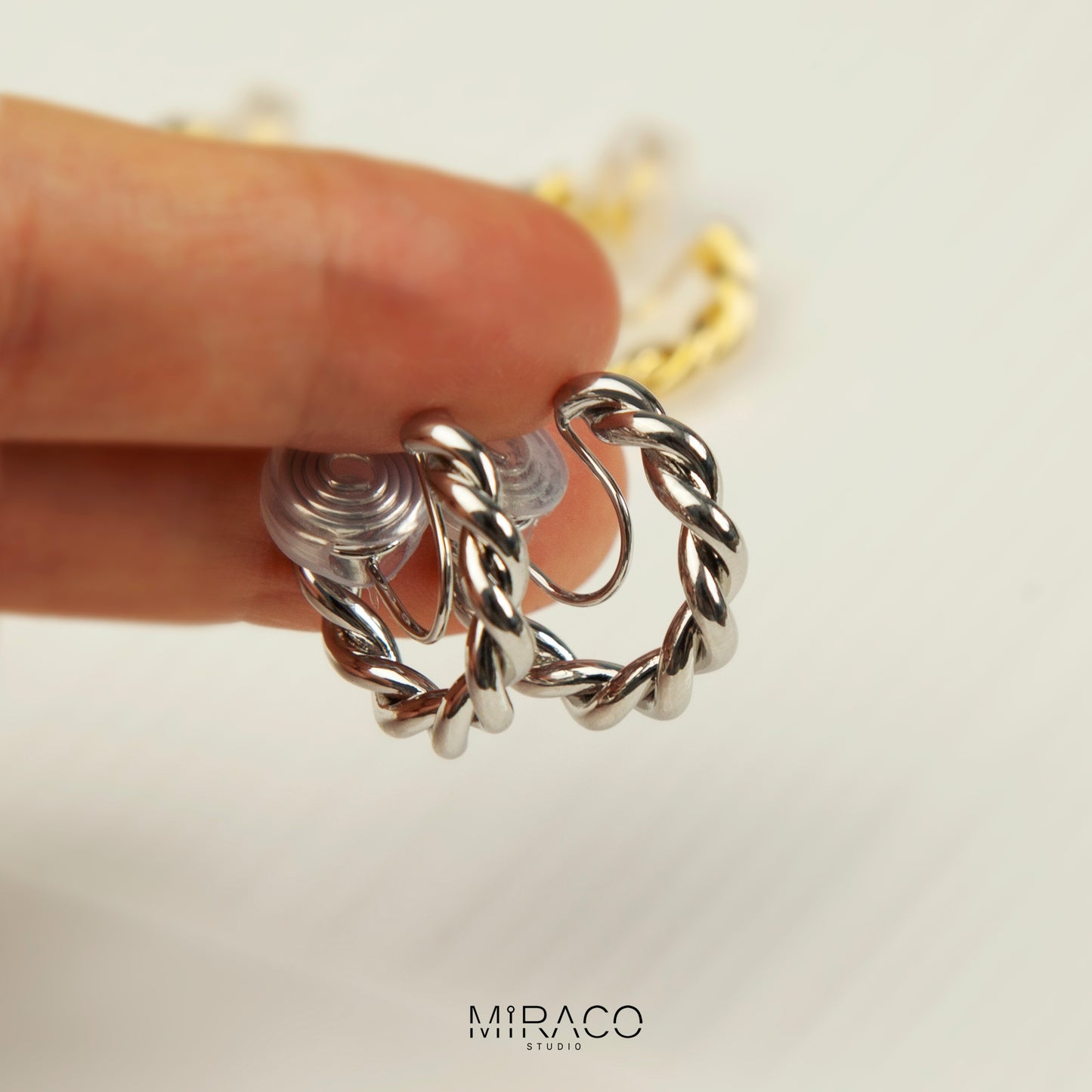 Chunky Hoop Earrings Gold or Silver, Minimalist Clip On Huggie Hoops Ear Clips, Simple Non Pierced Earrings