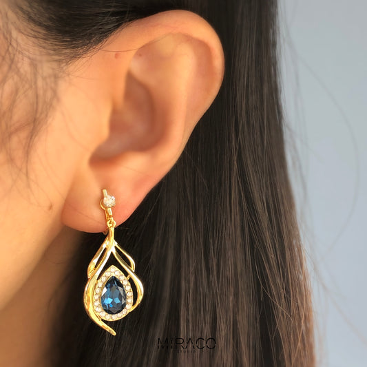 Clip On Diamond Earrings, Mini-Clip Dangle Earrings