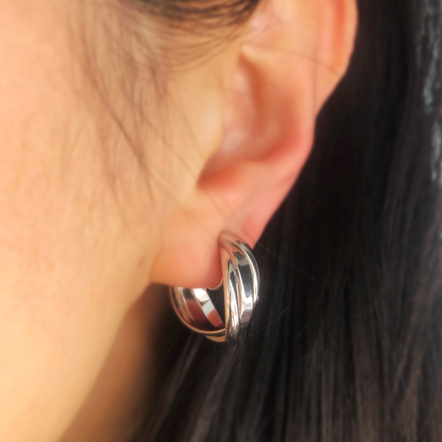 Coil Back Clip On Gold or Sillver Huggie Hoops, Chunky Hoop Earrings Ear Clips, Non Pierced Earrings