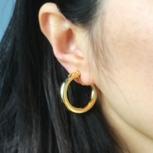 Huggie Hoop Earrings Gold Silver,