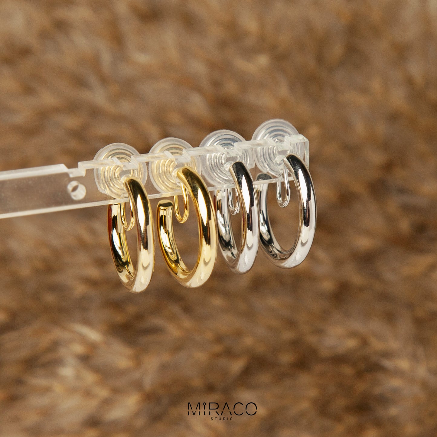 Minimalist Clip On Huggie Earrings, Huggie Hoop Earrings in Gold & Silver, Everyday Simple Chunky Hoops, Coil Back Non Pierced Earrings