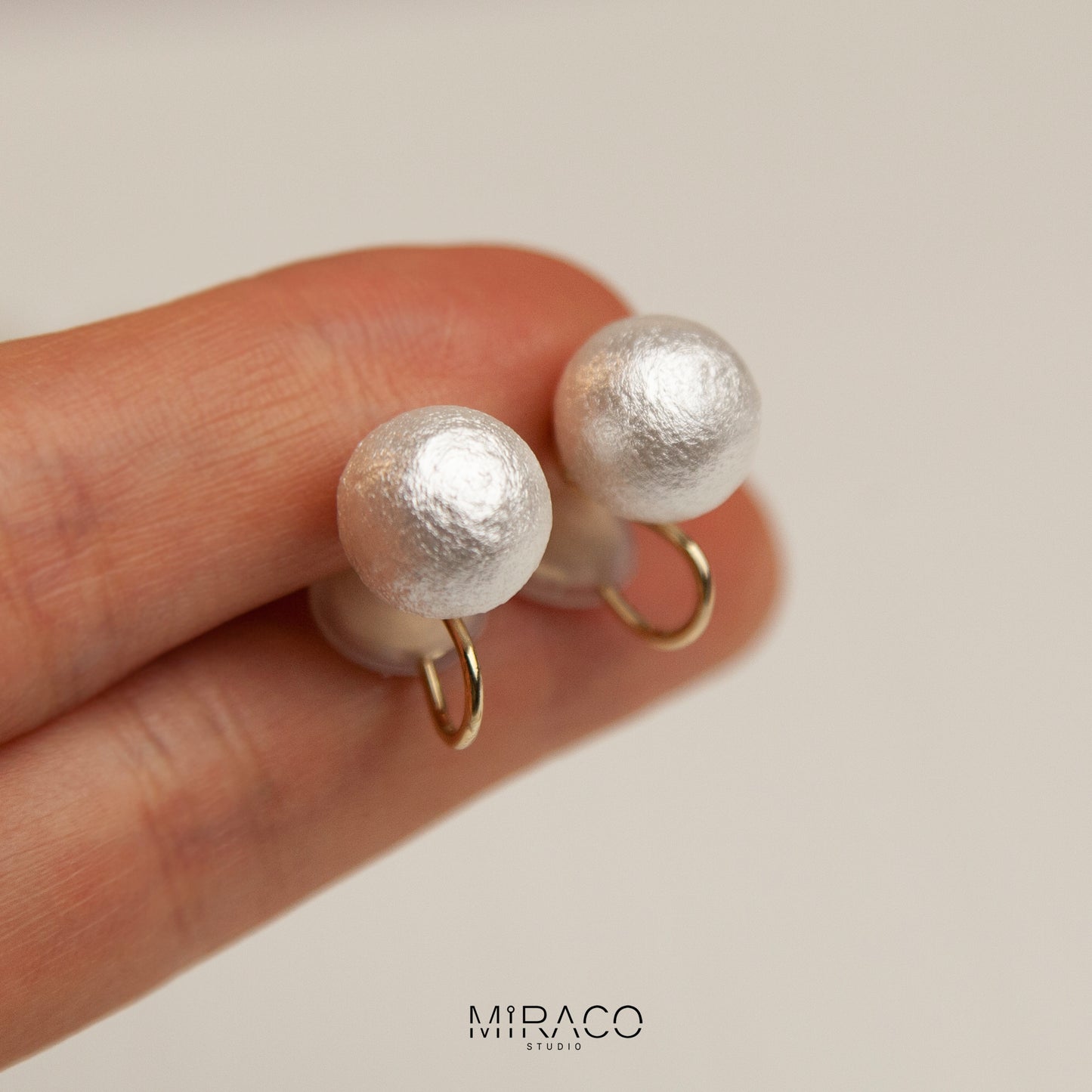 Minimalist Style Lightweight Pearls Earrings, Non-Pierced Pearls for Women, Elegant Bridal Jewelry