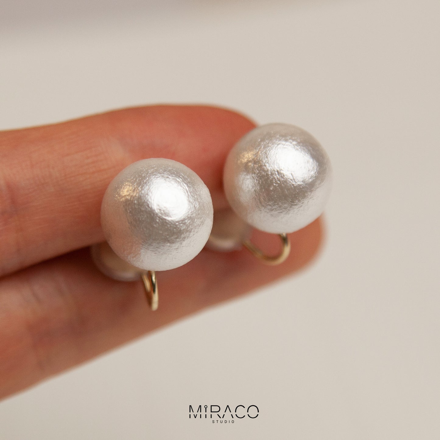 Minimalist Style Lightweight Pearls Earrings, Non-Pierced Pearls for Women, Elegant Bridal Jewelry