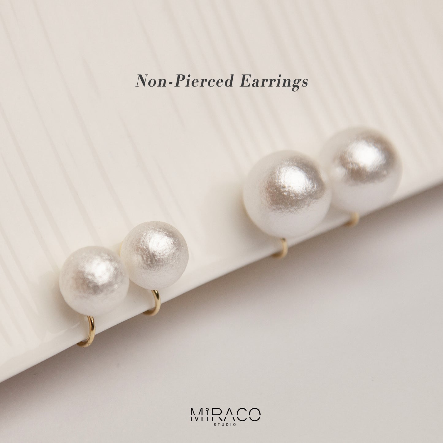 Minimalist Style Lightweight Pearls Earrings, Non-Pierced Pearls for Women, Elegant Bridal Jewelry