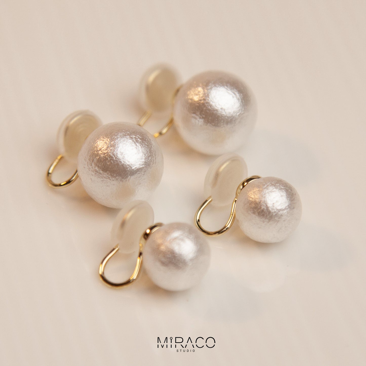 Minimalist Style Lightweight Pearls Earrings, Non-Pierced Pearls for Women, Elegant Bridal Jewelry