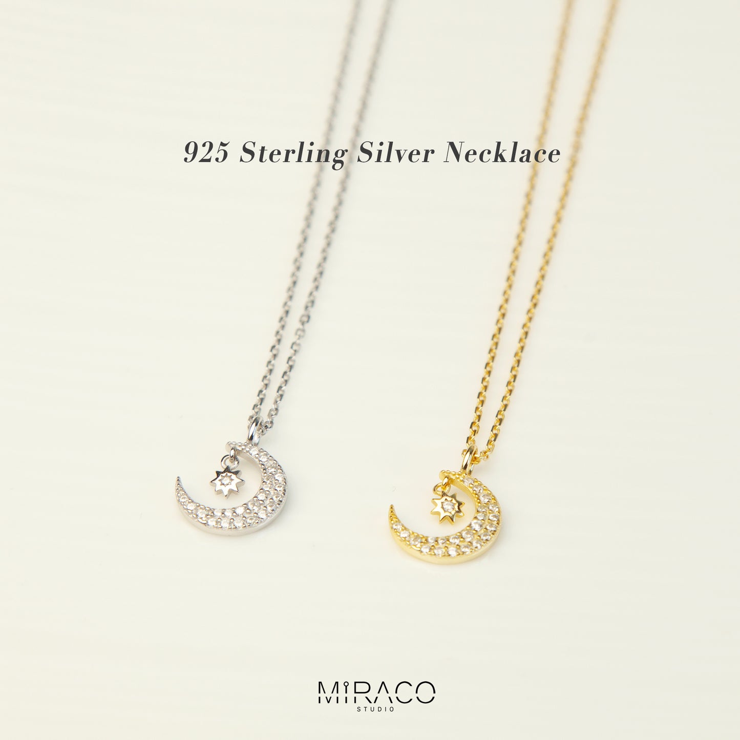 Moon Pendant Crystal Charm Necklace, Adjustable Choker Necklace, Gold Plated Celestial Necklace