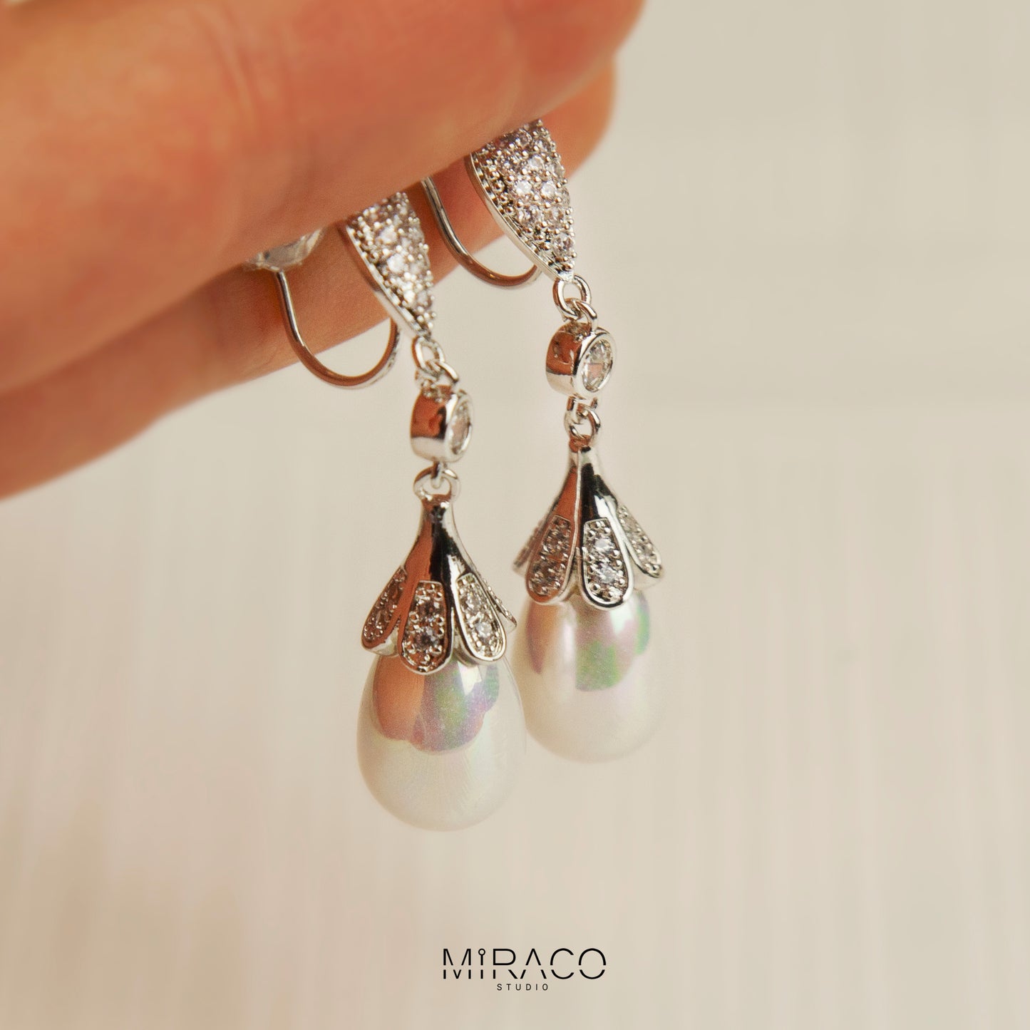 Retro Grand Style Drop Pearl Earrings, Non Pierced Earrings, Bridesmaids Jewellery