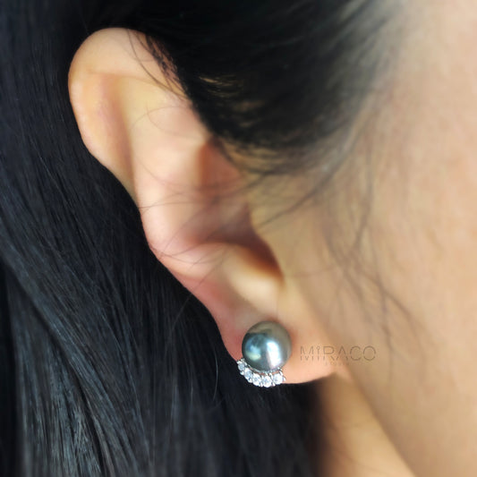 Silver Crystal Clip On Stud, Non Pierced Earring Small Ear Clip Studs, Bridal Stud