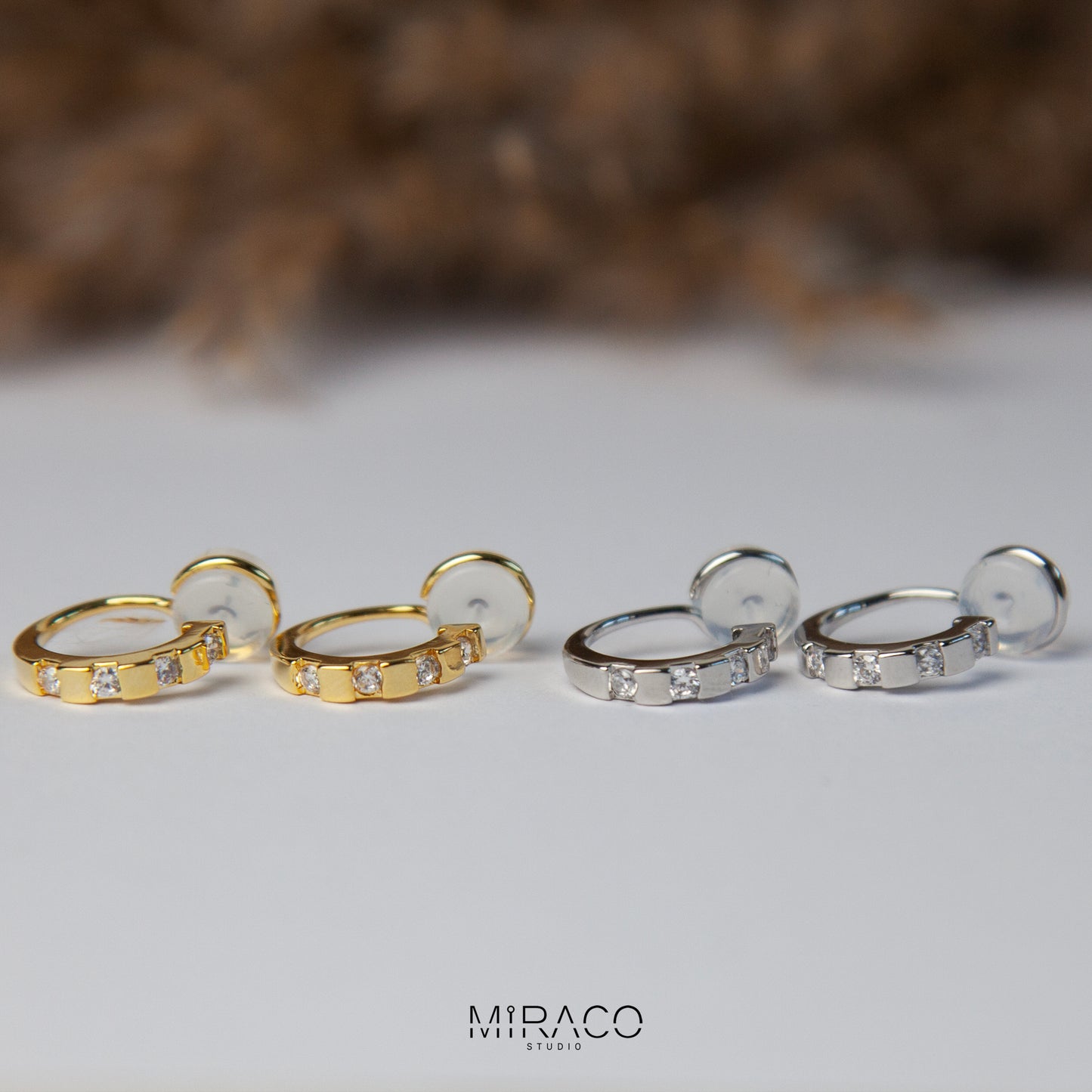 Sparkling CZ Crystal Earrings, Everyday Clip On Earrings, Non Pierced Ear Clips, Small Diamond Hoops