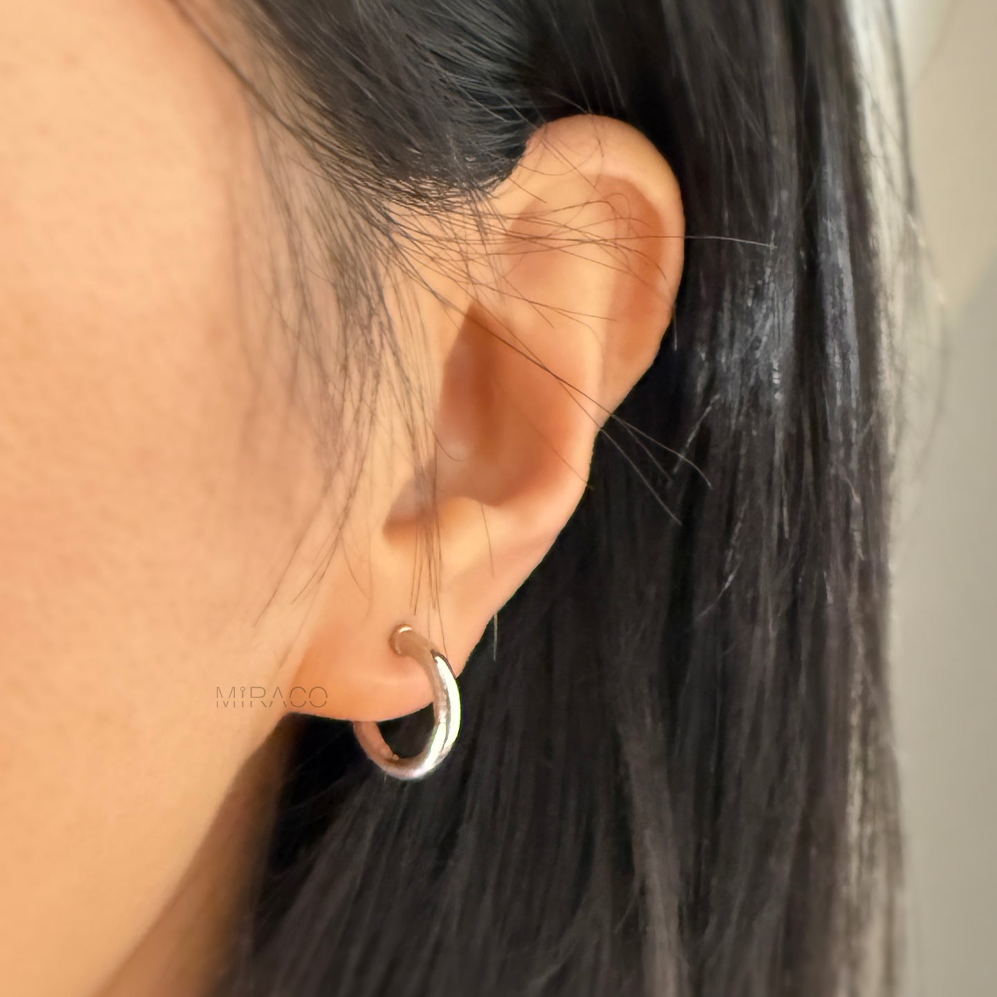 10mm Clip-On Hoop Earrings – Gold or Silver Finish