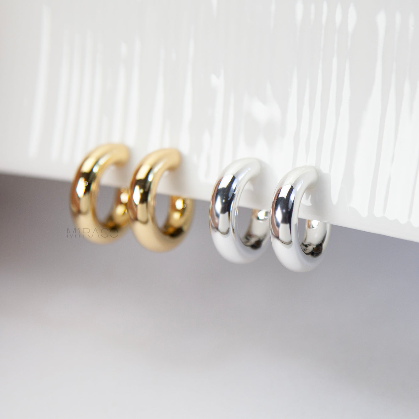 Classic Chunky Clip-On Hoop Earrings – Gold or Silver, No Piercing