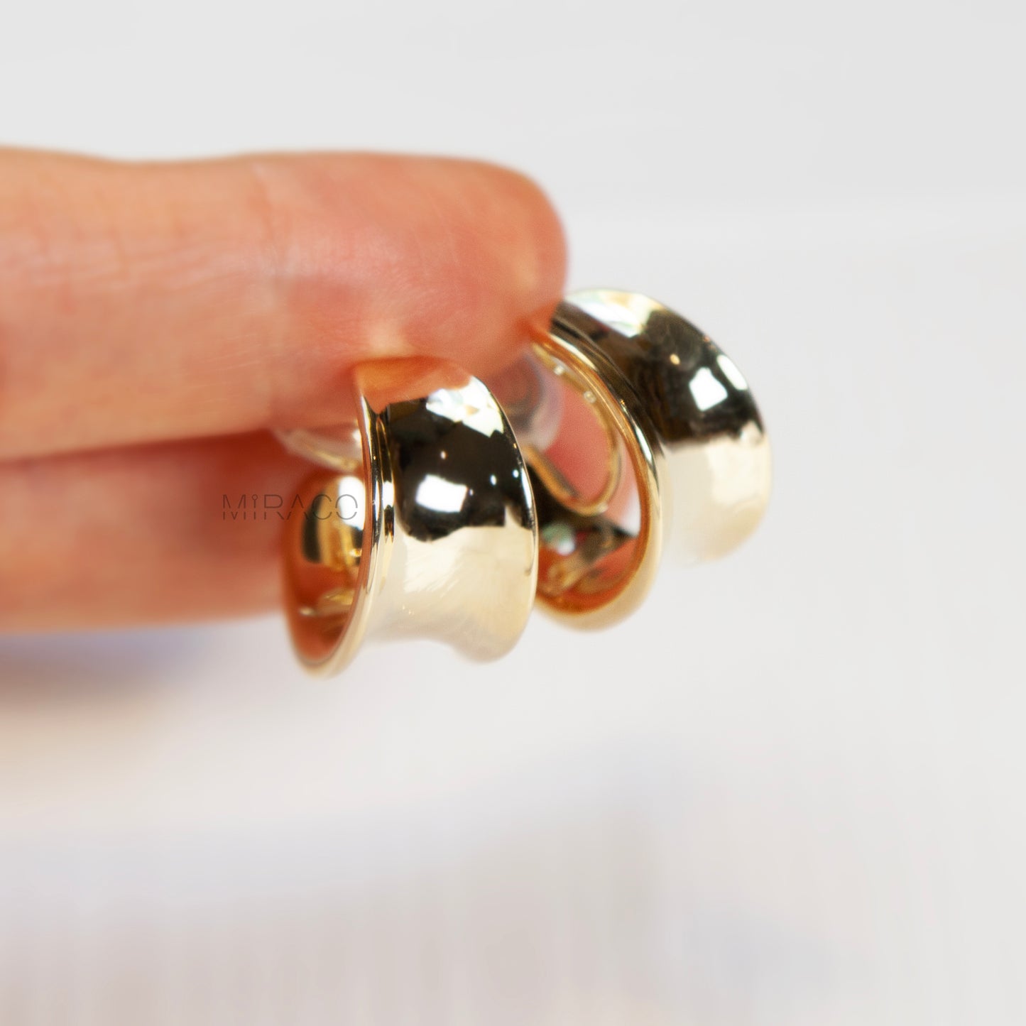 Chunky Gold Clip-On Hoop Earrings