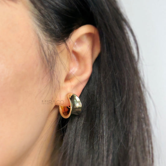 Chunky Gold Clip-On Hoop Earrings
