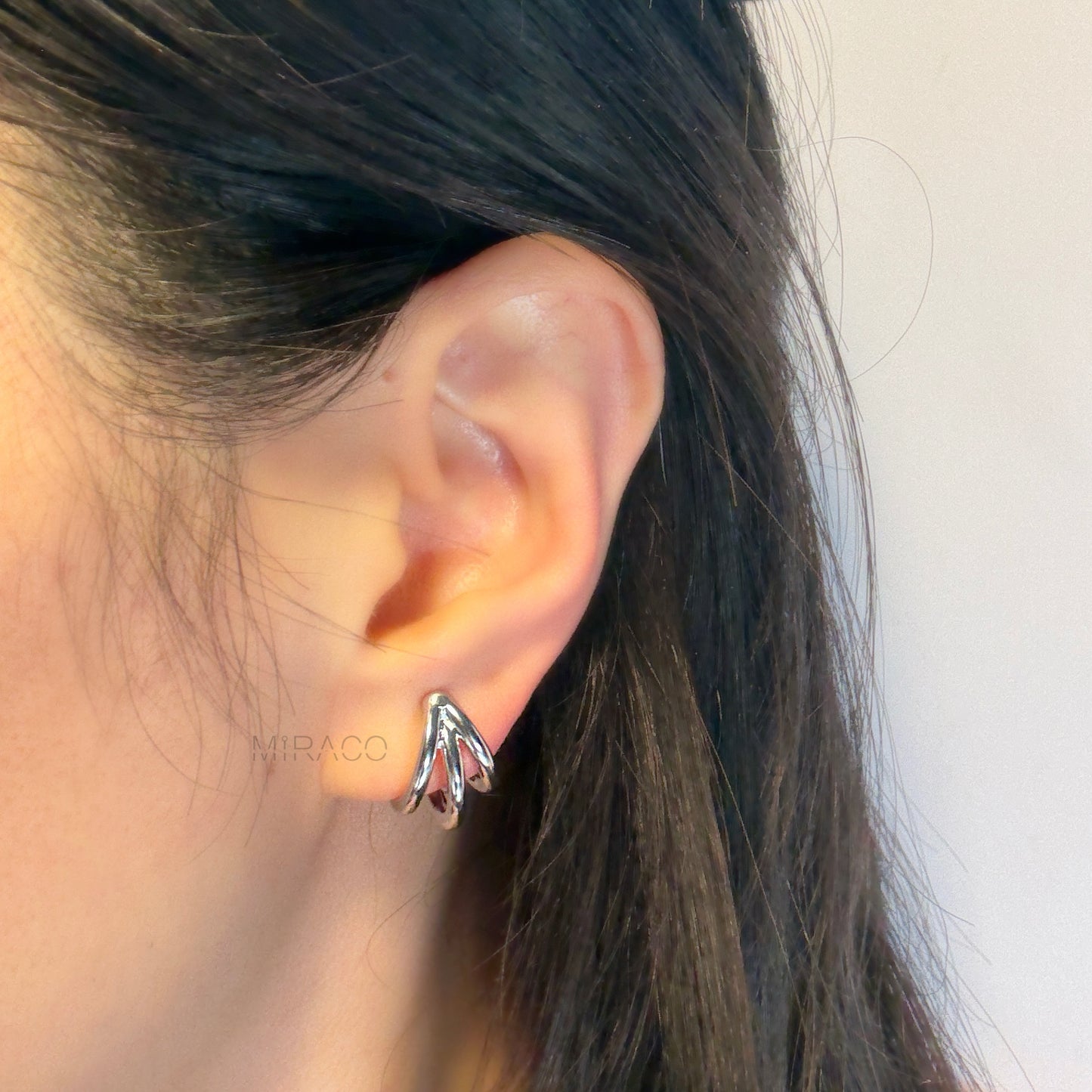 Triple Hoop Coil Clip-On Earrings – Gold or Silver