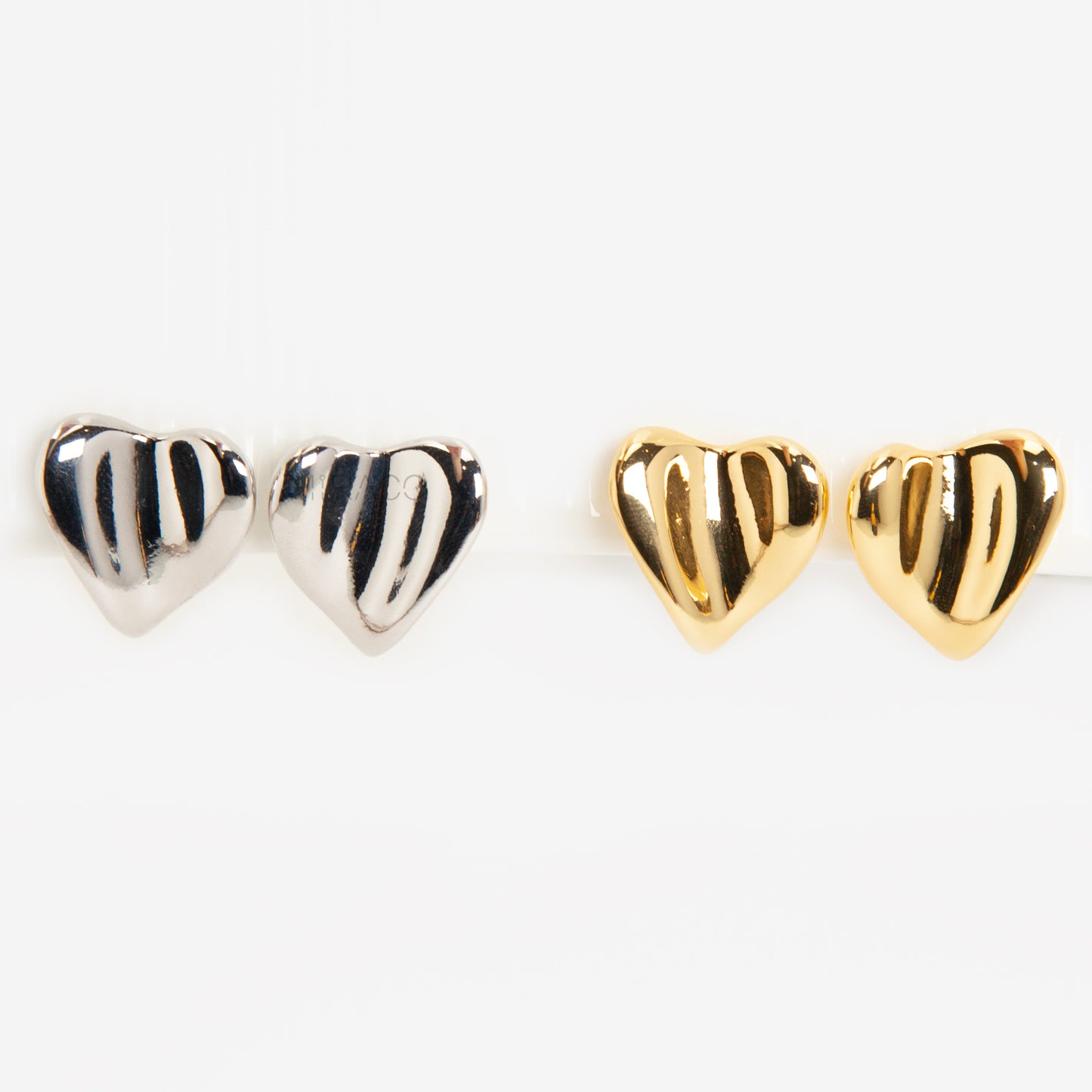 Heart Stud Clip-On Earrings – Screw Back Non-Pierced Earrings