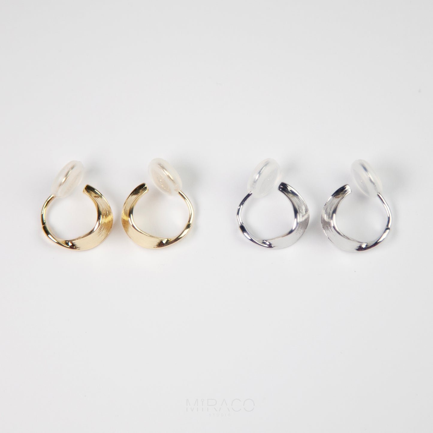 Twisted Hoop Clip On Earrings