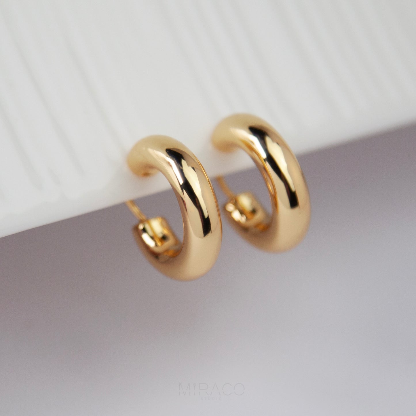 Classic Chunky Clip-On Hoop Earrings – Gold or Silver, No Piercing