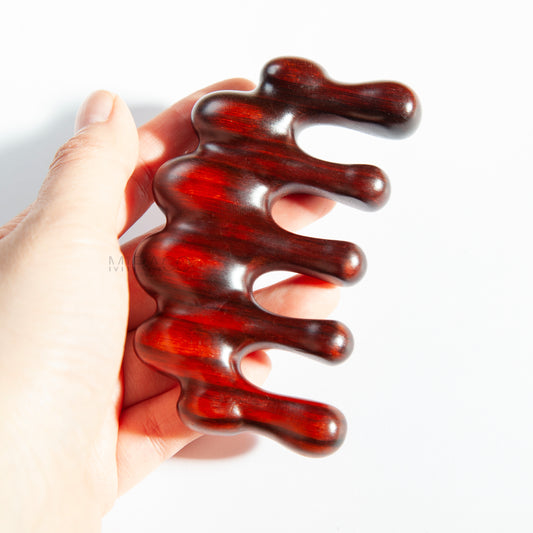 Wave Massage Comb – Rosewood or Green Sandalwood