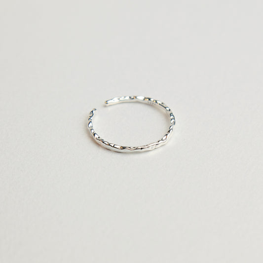 Sterling Silver Thin Stacking Hammered Ring