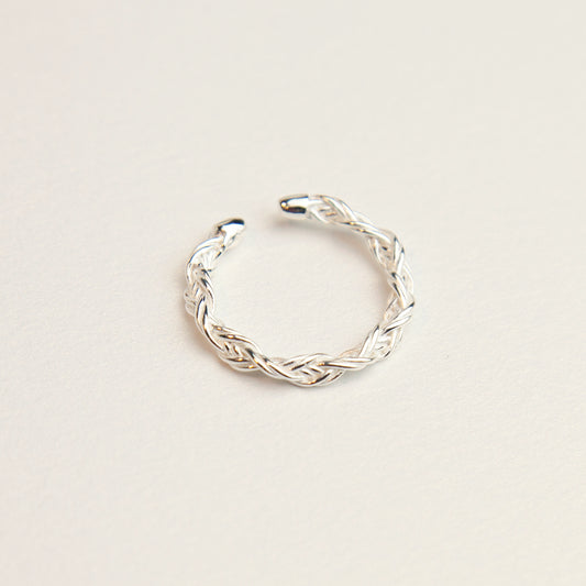 Sterling Silver Twisted Spin Adjustable Ring