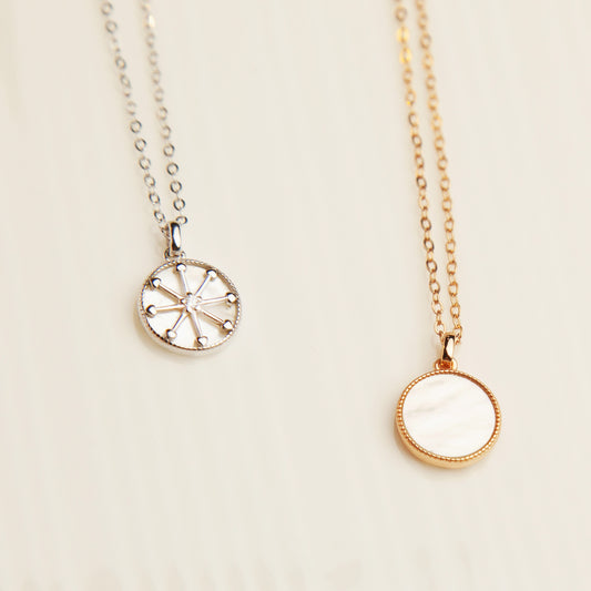 Sterling Silver North Star Compass Necklace
