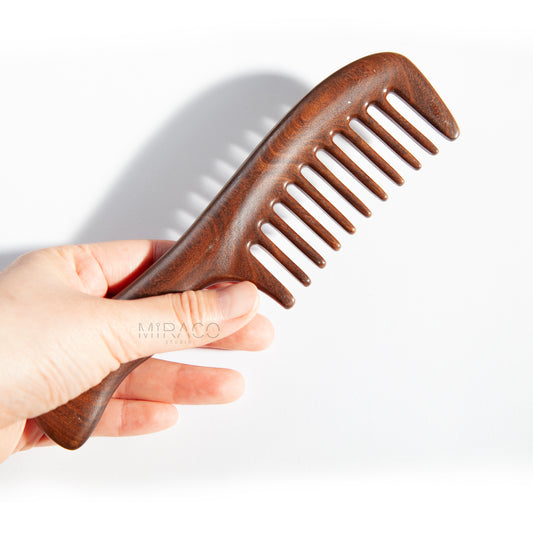 Wooden Wide Tooth Comb – Scalp Massage & Hair Care