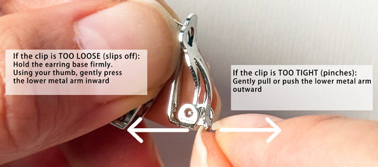 How to Adjust Your Paddle Back Clip-On Earrings