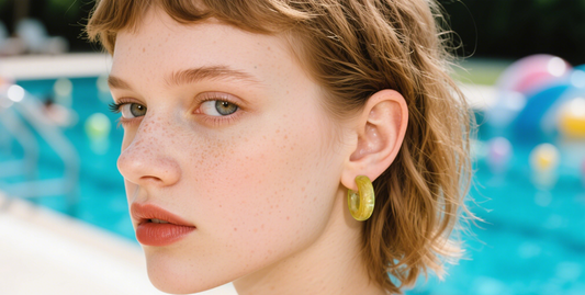 clip on earrings resin clip-on earrings stylish clip on earrings UK no piercing earrings lightweight earrings for sensitive ears