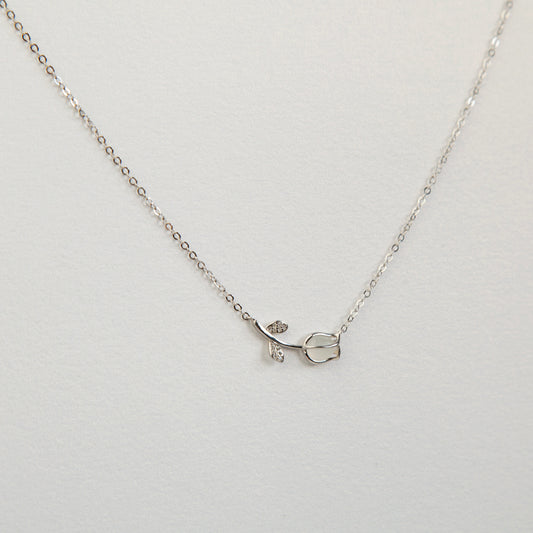Sterling Silver Tulip Pendant Necklace