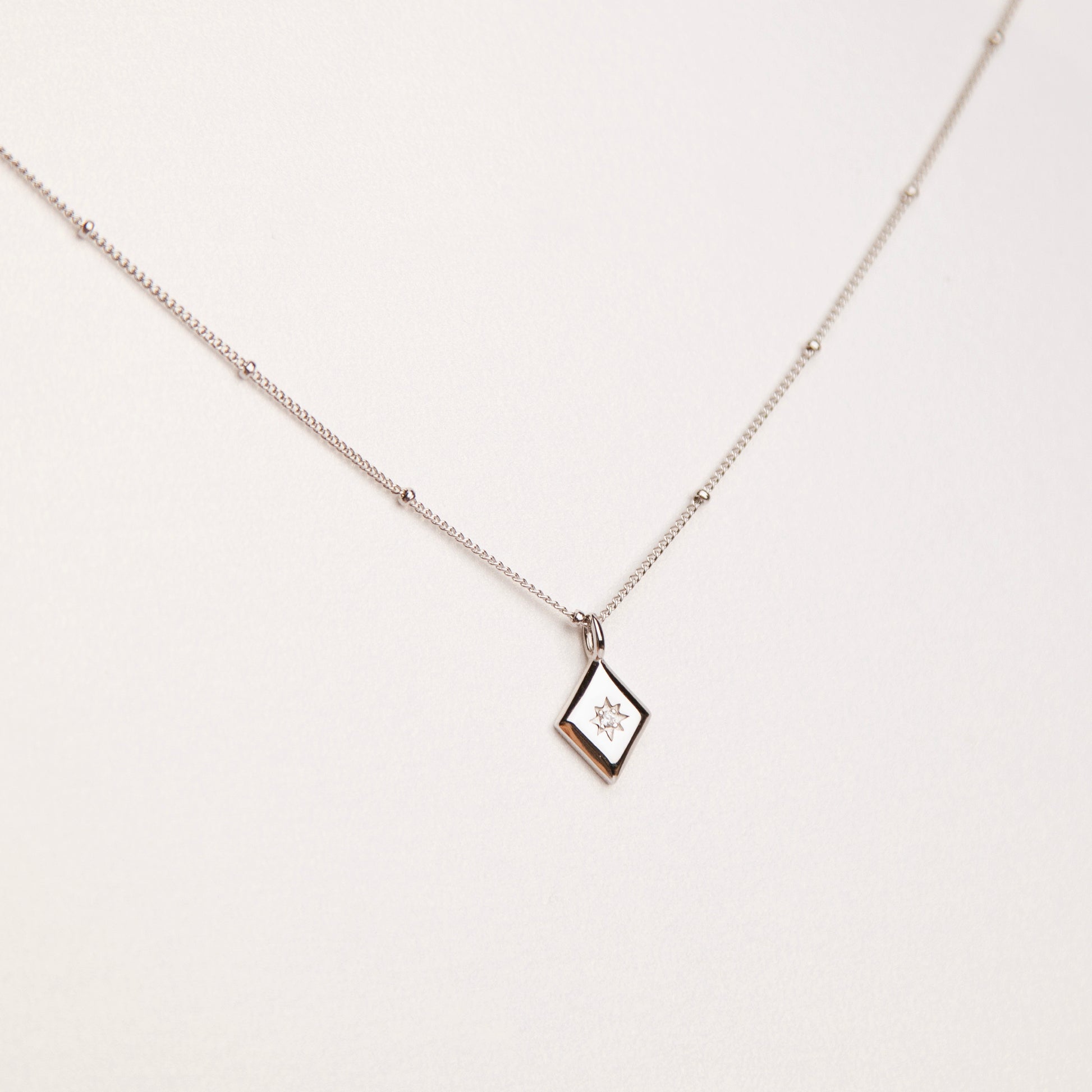 925 Sterling Silver Diamond Starburst Necklace, CZ Star Silver Necklace, Crystal Star Necklace, Minimalist Celestial Necklace, Stars Pendant