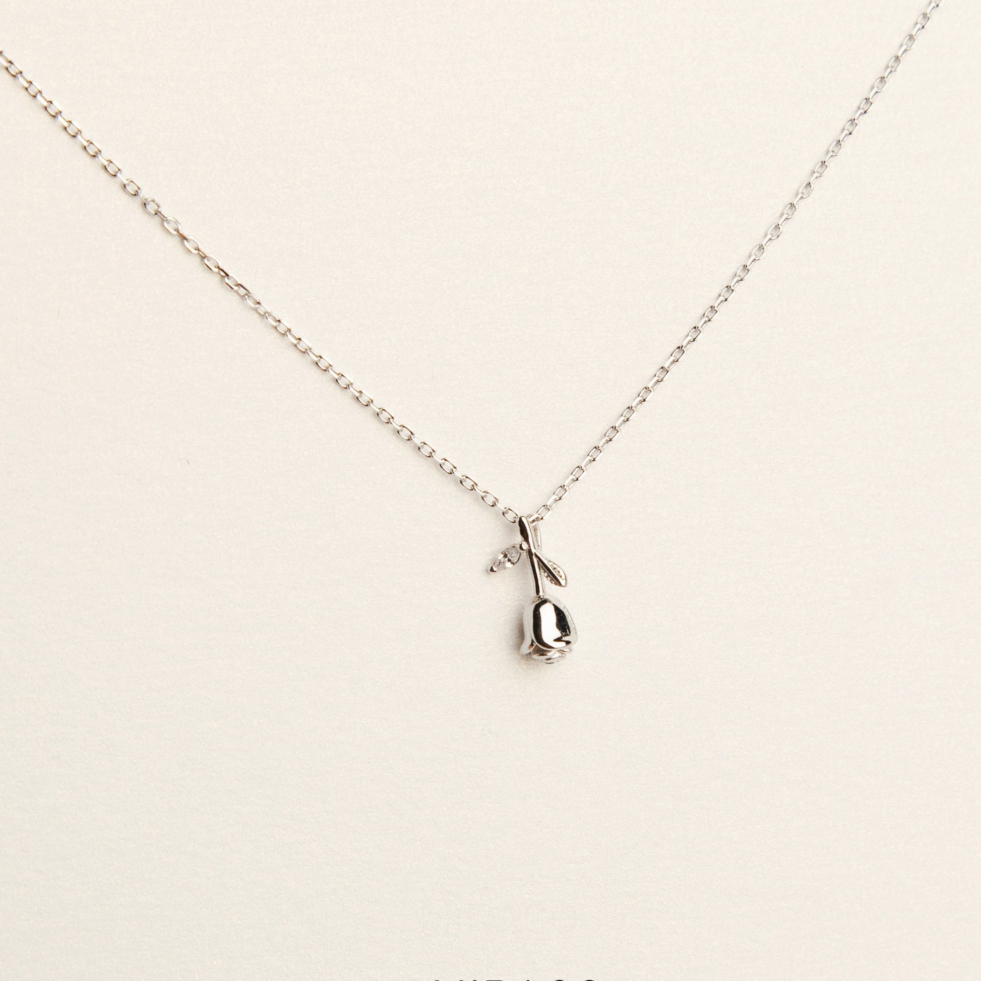 925 Sterling Silver Rose Necklace, Dainty CZ Rose Necklace, Rose Flower Necklace, Minimalist Plant Necklace, Rose Pendant, Valentines Day Gift Forever Love