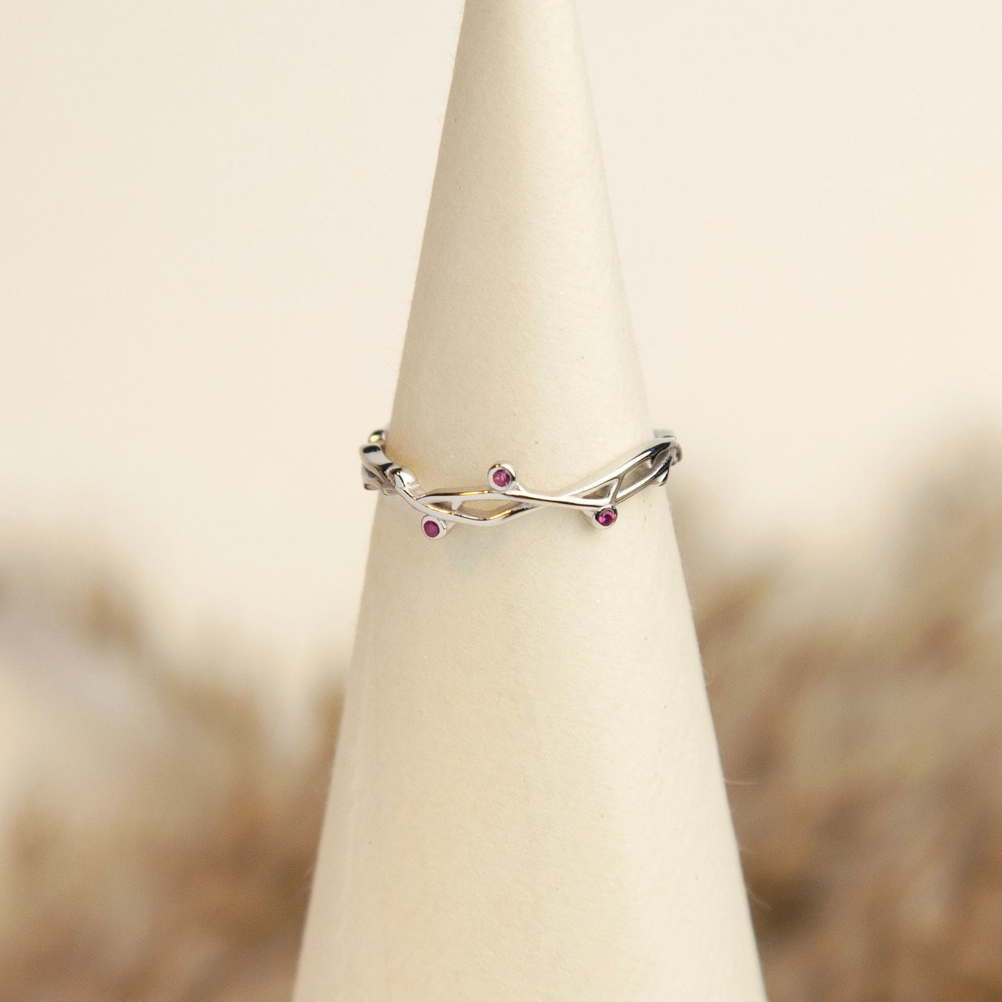 925 Sterling Silver Vine Ring, Gold Plated Open Ring, Wreath Ring, Plant Leaf Rings, Branch Ring
