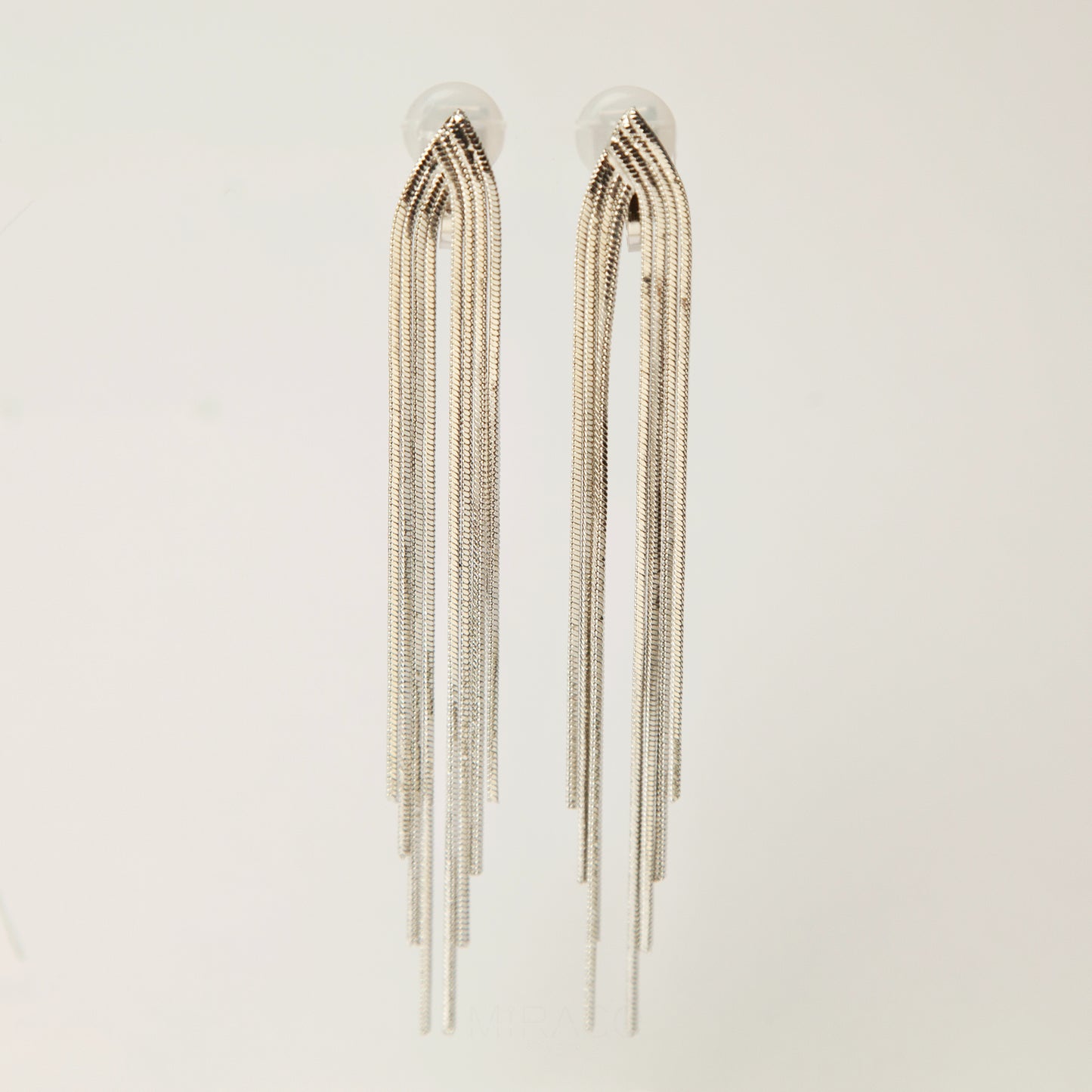Clip On Dangle Drop Tassel Earrings, Mini-Clip Waterfall Fringe Earrings, Minimal Dangle Drop Non-Pierced Long Chain Earring Gold or Silver