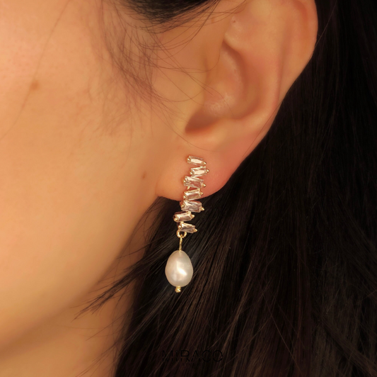 Clip On Pearls Earrings For Women, Non Pierced Diamond Dangle Earring With Freshwater Pearls, Irregular Pearls Earring, Drop Baroque Pearls Earrings, Genuine Freshwater Pearls Drop Earrings

Please note every single pearls are unique with nature flaws, not in perfect round shape