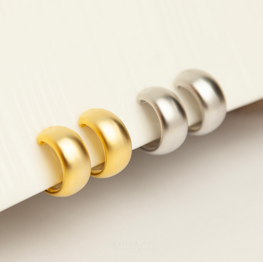 Coil Back Clip On Hoops, Medium Huggie Hoop Earrings, Silver Hoop Ear Clip, Non Pierced Earring