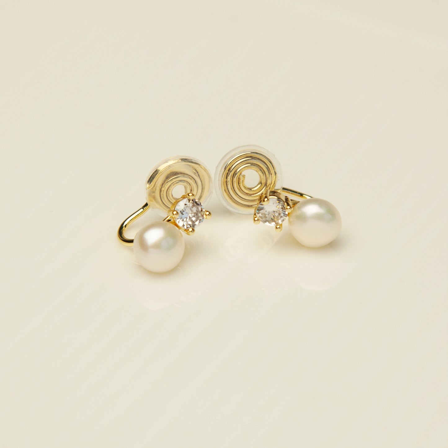 Genuine Freshwater Pearl Clip On Stud Earrings, Freshwater Pealrs Diamond Ear Clip, Non Pierced Small Pearl Bridal Studs, Small Simple Studs