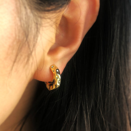 Gold Plated Hoop Clip On Earrings, Chunky Gold Hoop Earrings, Gold Clip On Earrings, Ear Clip Earrings, Earrings For Non Pierced Ears