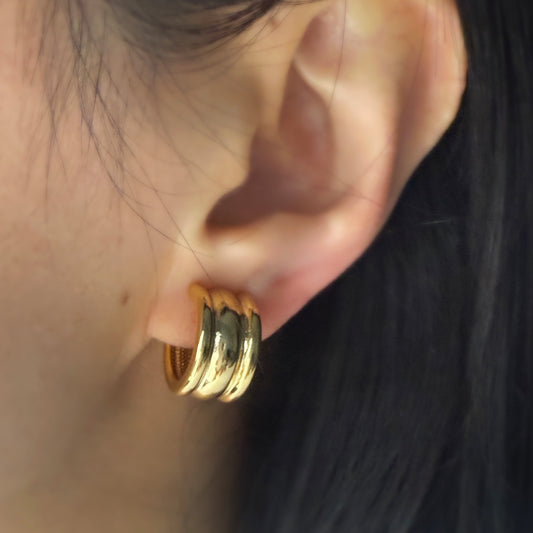 Huggie Hoop Earrings Gold Silver, Everyday Simple Small Hoops, Invisible Non Pierced Earrings