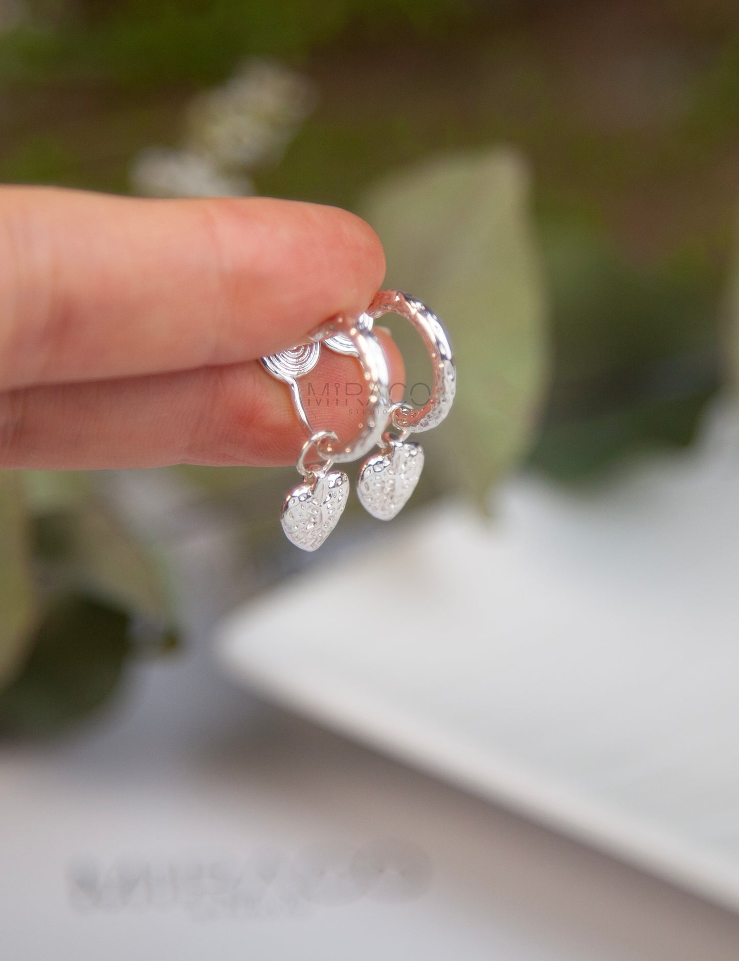Minimalist Dangle Hoop Earrings Silver Hoops 2 in 1 &nbsp;Non Pierced Earrings