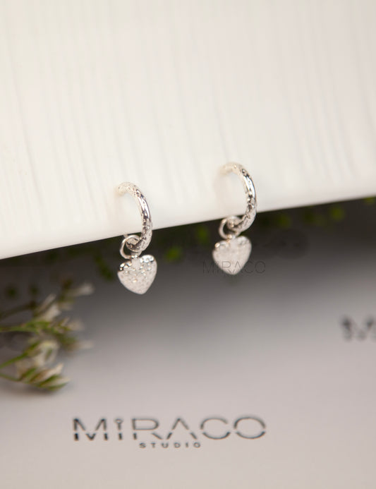 Minimalist Dangle Hoop Earrings Silver Hoops 2 in 1 &nbsp;Non Pierced Earrings