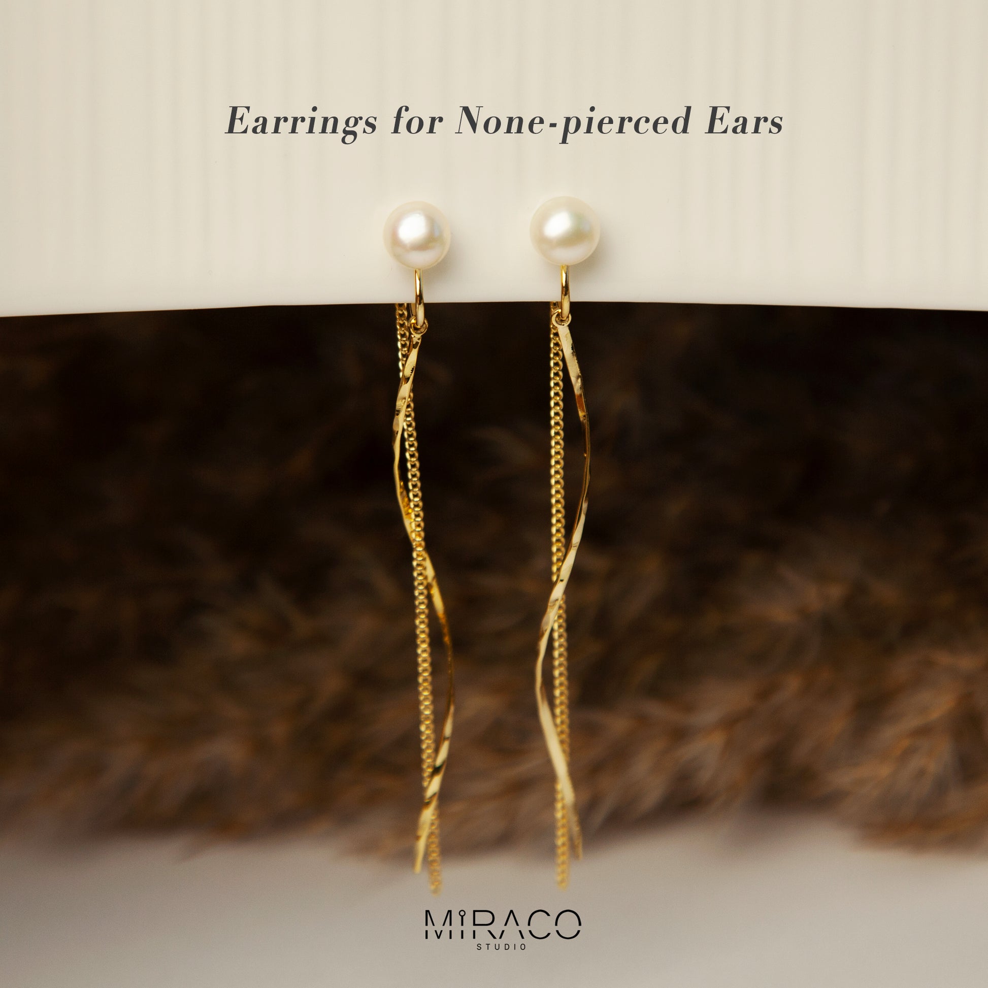 Genuine Freshwater Pearl Clip On Dangle Earrings, Minimalist Freshwater Pearls Earrings, Non Pierced Small Pearl Long Chain Tassel Earrings, Gift for Her, Wedding Earrings, Bridal Earrings