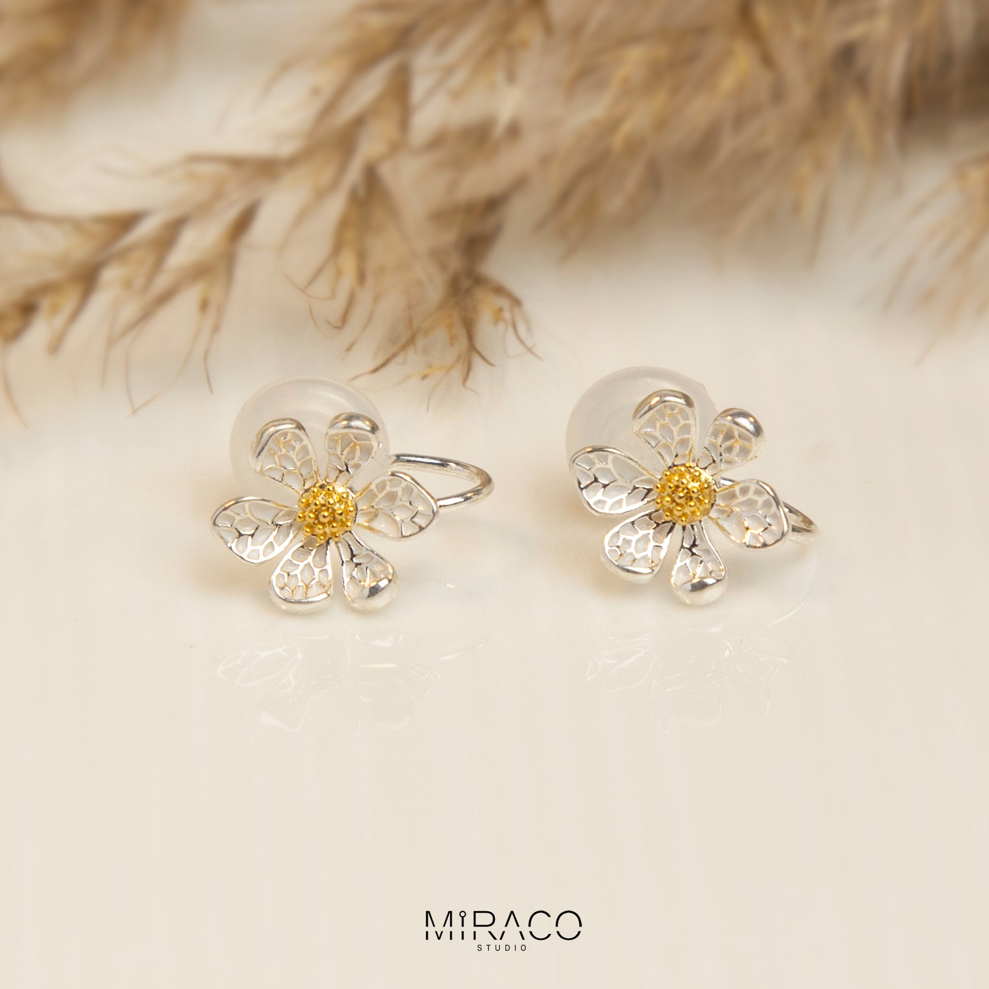 Dainty Plant Jewelry, Nature Inspired Floral Plant Earrings