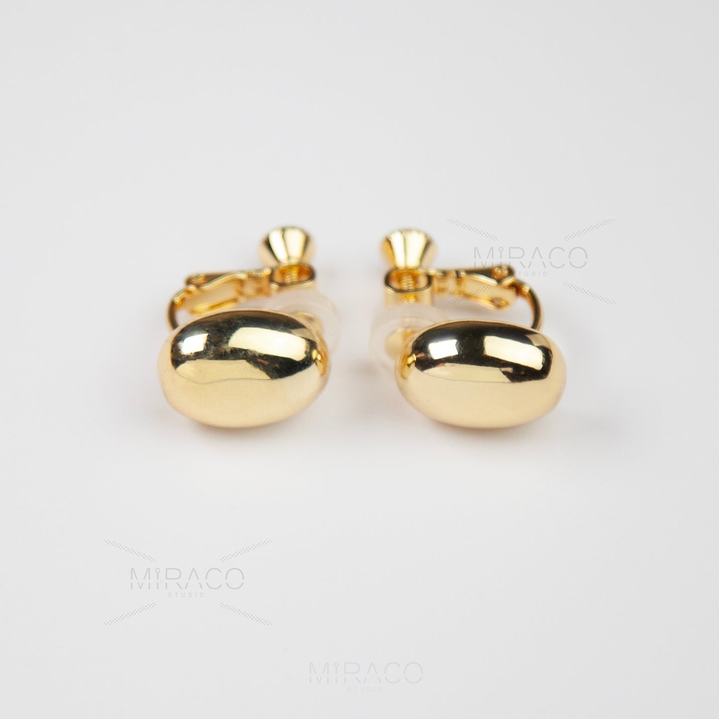 Modern Minimalist Earrings, Screw Back Clips Metal Stud Clip On Studs, Simple Non Pierced Earrings
