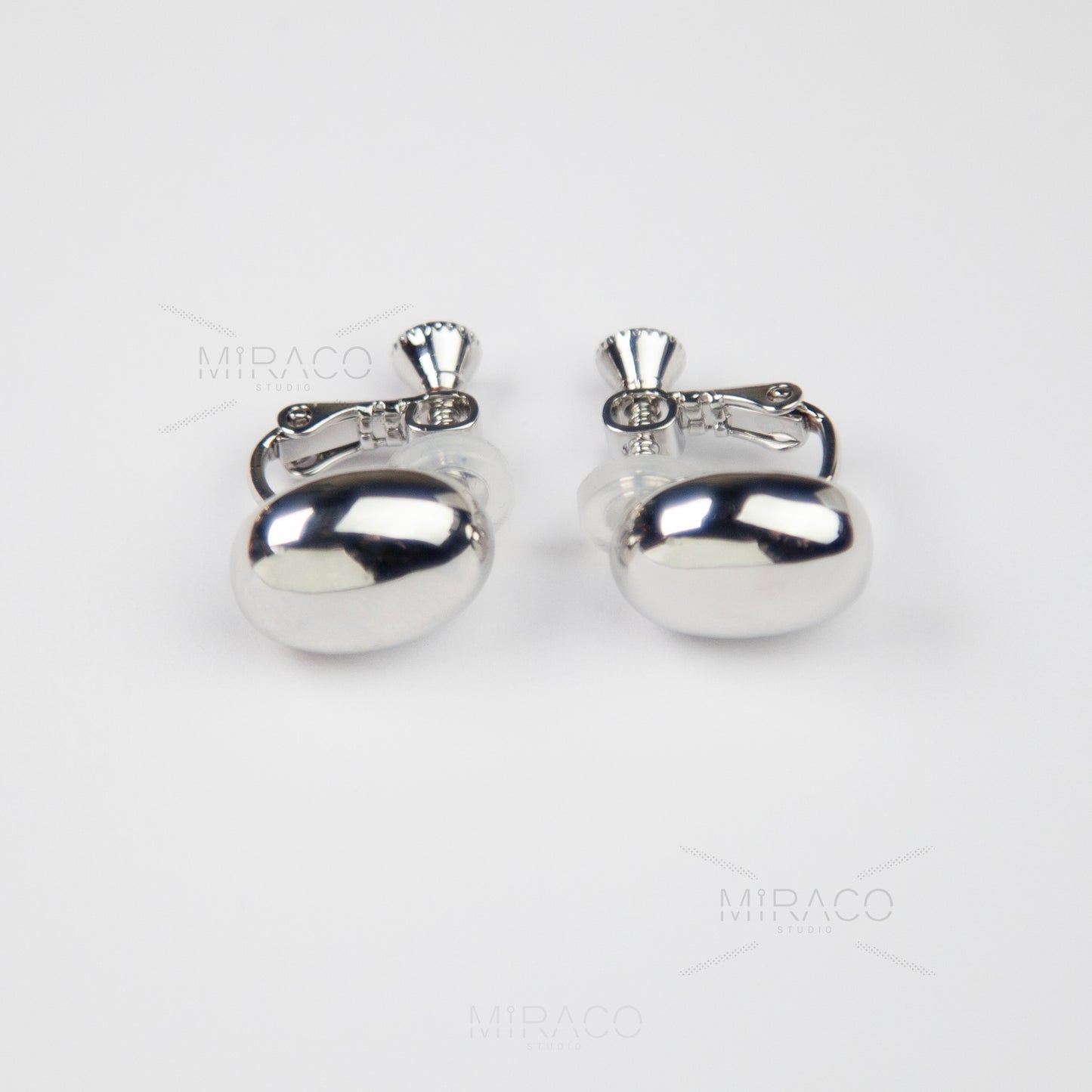 Modern Minimalist Earrings, Screw Back Clips Metal Stud Clip On Studs, Simple Non Pierced Earrings