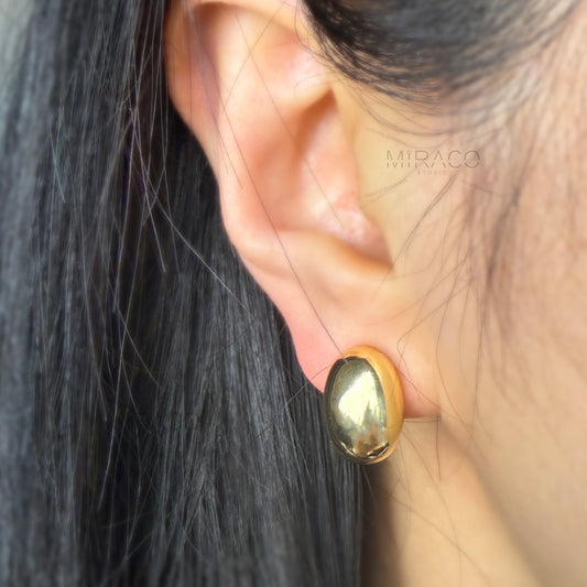 Modern Minimalist Earrings, Screw Back Clips Metal Stud Clip On Studs, Simple Non Pierced Earrings