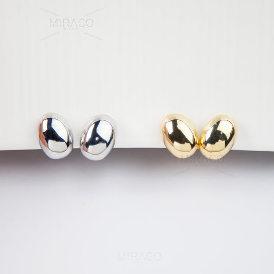 Modern Minimalist Earrings, Screw Back Clips Metal Stud Clip On Studs, Simple Non Pierced Earrings