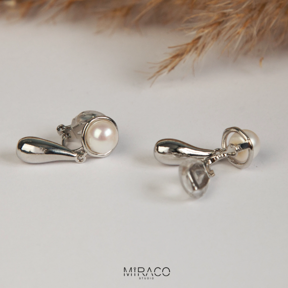 Non Pierced Earrings, Mini-Clip Minimal Water Drop Jewellery