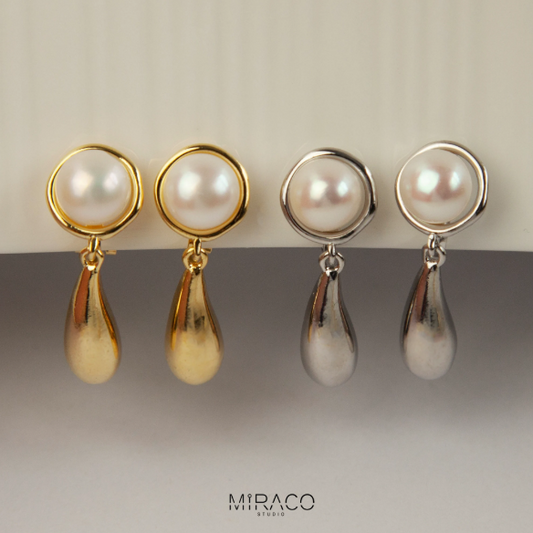 Non Pierced Earrings, Mini-Clip Minimal Water Drop Jewellery