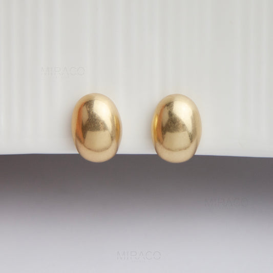 Organic Look Metal Modern Minimalist sEarring, Screw Back Clips Metal Stud Non Pierced Clip On Studs
